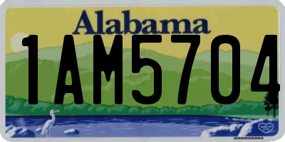 AL license plate 1AM5704