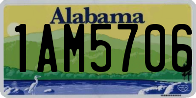 AL license plate 1AM5706