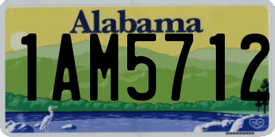 AL license plate 1AM5712