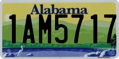 AL license plate 1AM5717