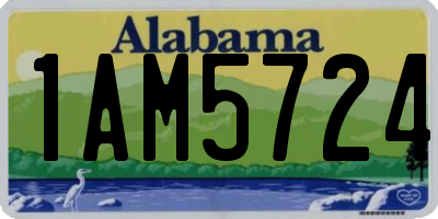 AL license plate 1AM5724