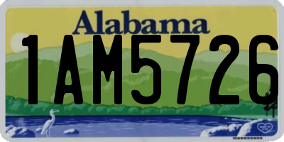 AL license plate 1AM5726