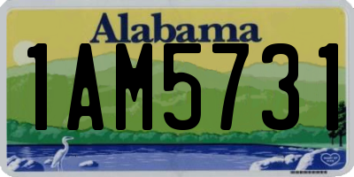 AL license plate 1AM5731