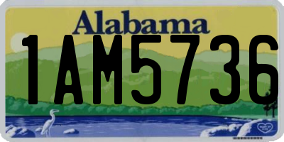 AL license plate 1AM5736