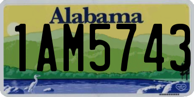 AL license plate 1AM5743