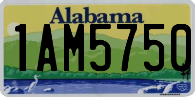 AL license plate 1AM5750