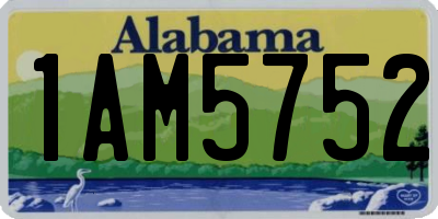 AL license plate 1AM5752