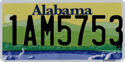 AL license plate 1AM5753