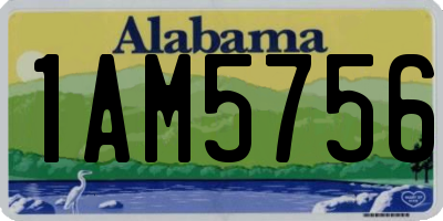 AL license plate 1AM5756