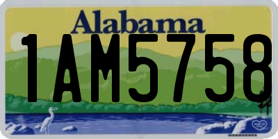 AL license plate 1AM5758