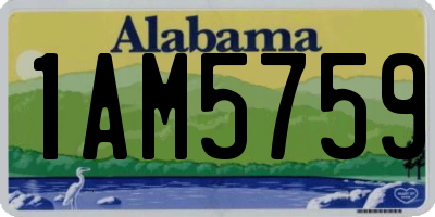 AL license plate 1AM5759