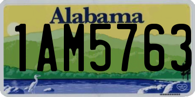 AL license plate 1AM5763