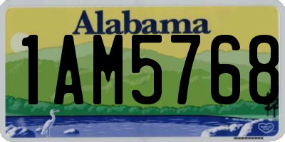 AL license plate 1AM5768