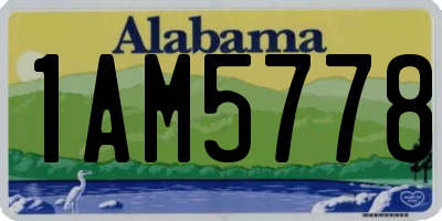 AL license plate 1AM5778