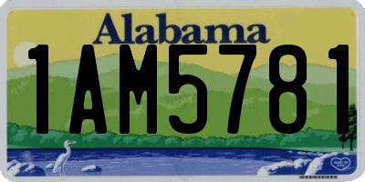 AL license plate 1AM5781