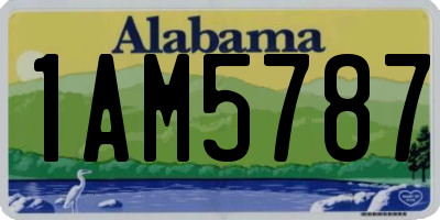 AL license plate 1AM5787