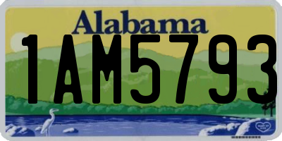 AL license plate 1AM5793