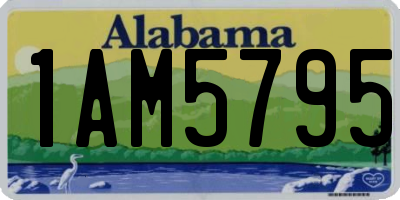 AL license plate 1AM5795