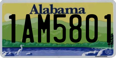 AL license plate 1AM5801