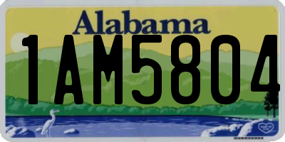 AL license plate 1AM5804