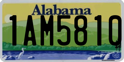 AL license plate 1AM5810