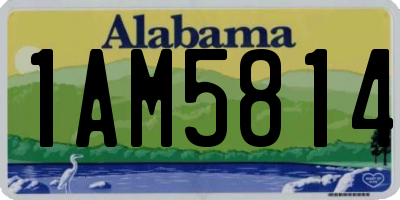 AL license plate 1AM5814