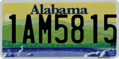 AL license plate 1AM5815