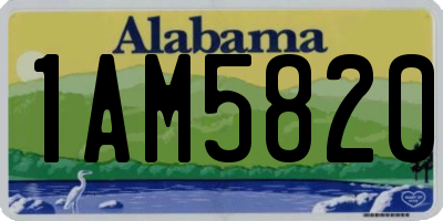 AL license plate 1AM5820