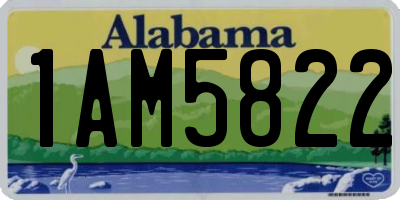 AL license plate 1AM5822