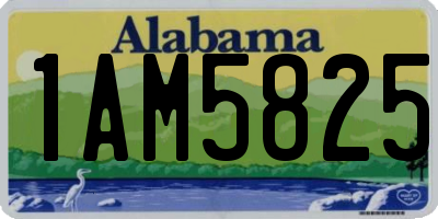 AL license plate 1AM5825