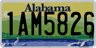 AL license plate 1AM5826