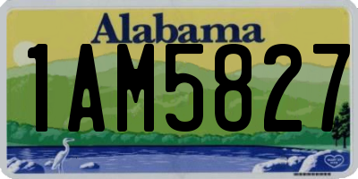 AL license plate 1AM5827