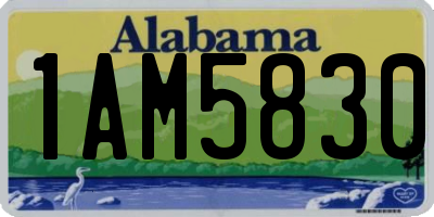 AL license plate 1AM5830