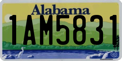 AL license plate 1AM5831