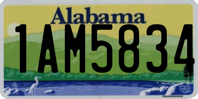 AL license plate 1AM5834