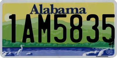 AL license plate 1AM5835