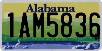 AL license plate 1AM5836