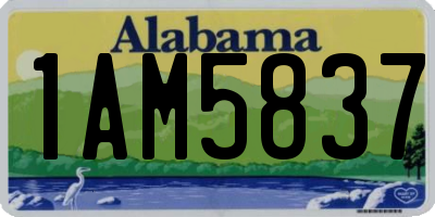 AL license plate 1AM5837
