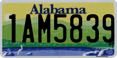 AL license plate 1AM5839