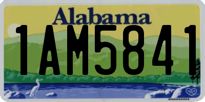 AL license plate 1AM5841