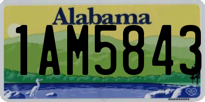 AL license plate 1AM5843