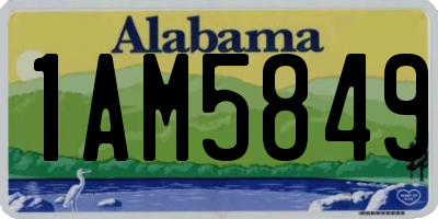 AL license plate 1AM5849
