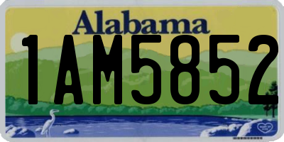 AL license plate 1AM5852