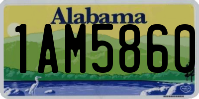 AL license plate 1AM5860