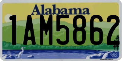 AL license plate 1AM5862