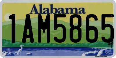 AL license plate 1AM5865
