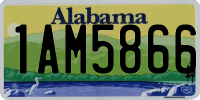 AL license plate 1AM5866