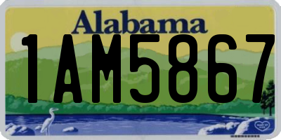 AL license plate 1AM5867