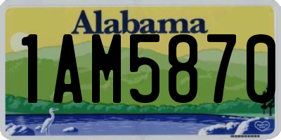 AL license plate 1AM5870