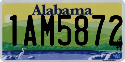 AL license plate 1AM5872